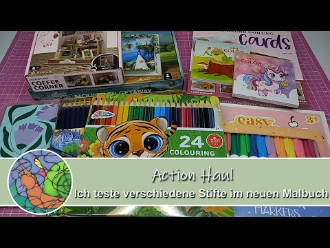 Action Haul - Ich teste verschiedene Stifte im neuen Malbuch 🖍