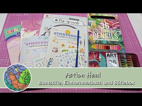 Action Haul - Buntstifte, Einhornmalbuch und Stiftebox 🖊