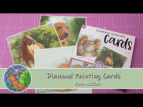 Diamond Painting Cards vom Action - 6 süße Tiermotive für entspannte Momente 🦋