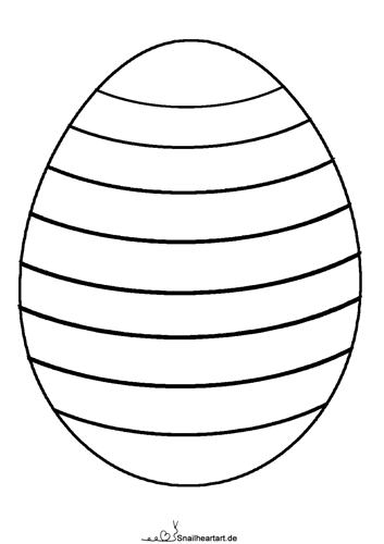 Osterei mit Streifen Malvorlage zum ausmalen