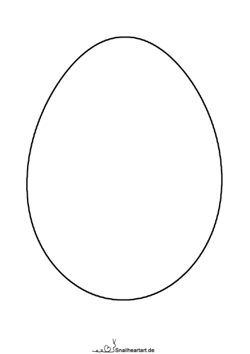 Kreatives Osterei zum selbst gestalten - kostenlose Malvorlage zum Ausdrucken