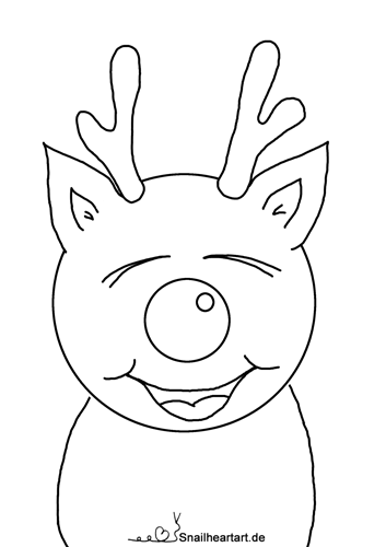Rentier Rudolf Malvorlage zum Ausmalen