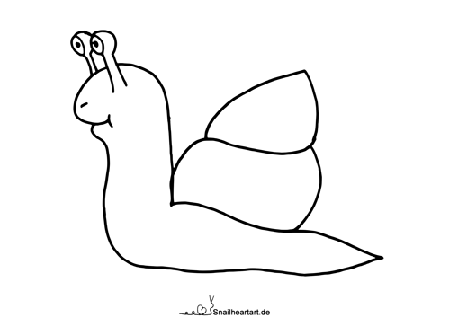 Süße Schnecke - Malvorlage zum Ausmalen