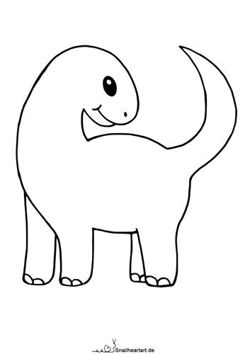 Dino Malvorlage zum Ausmalen
