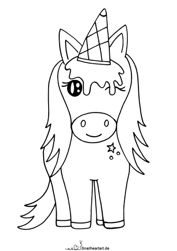 Eishorn Malvorlage zum Ausmalen