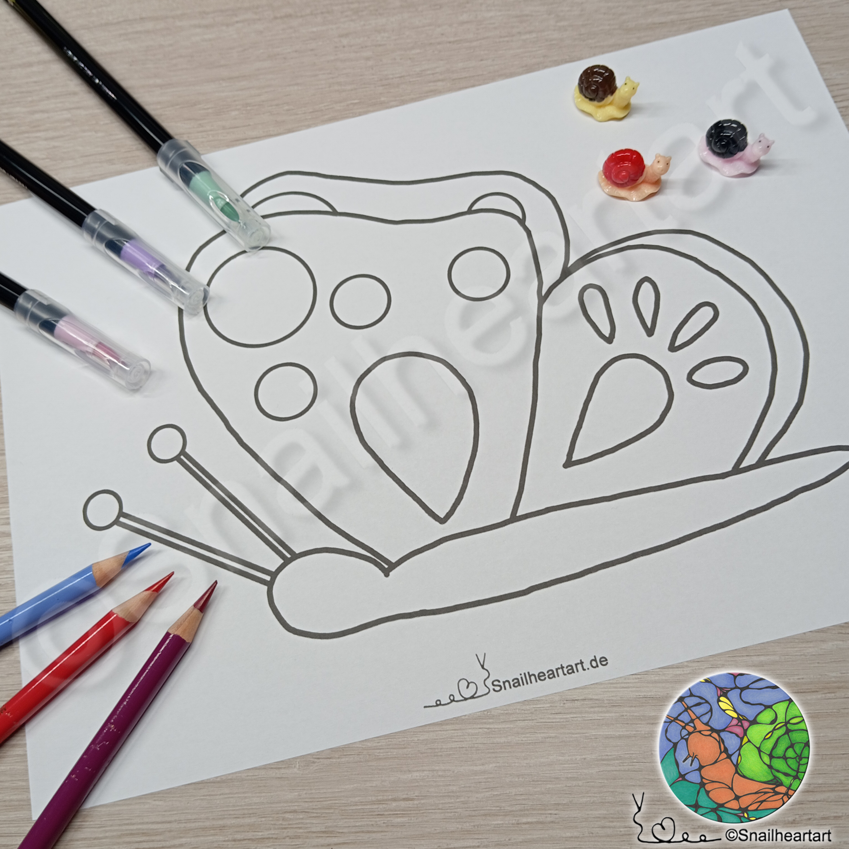 Ein Schmetterling von der Seite – Malvorlage zum Ausmalen