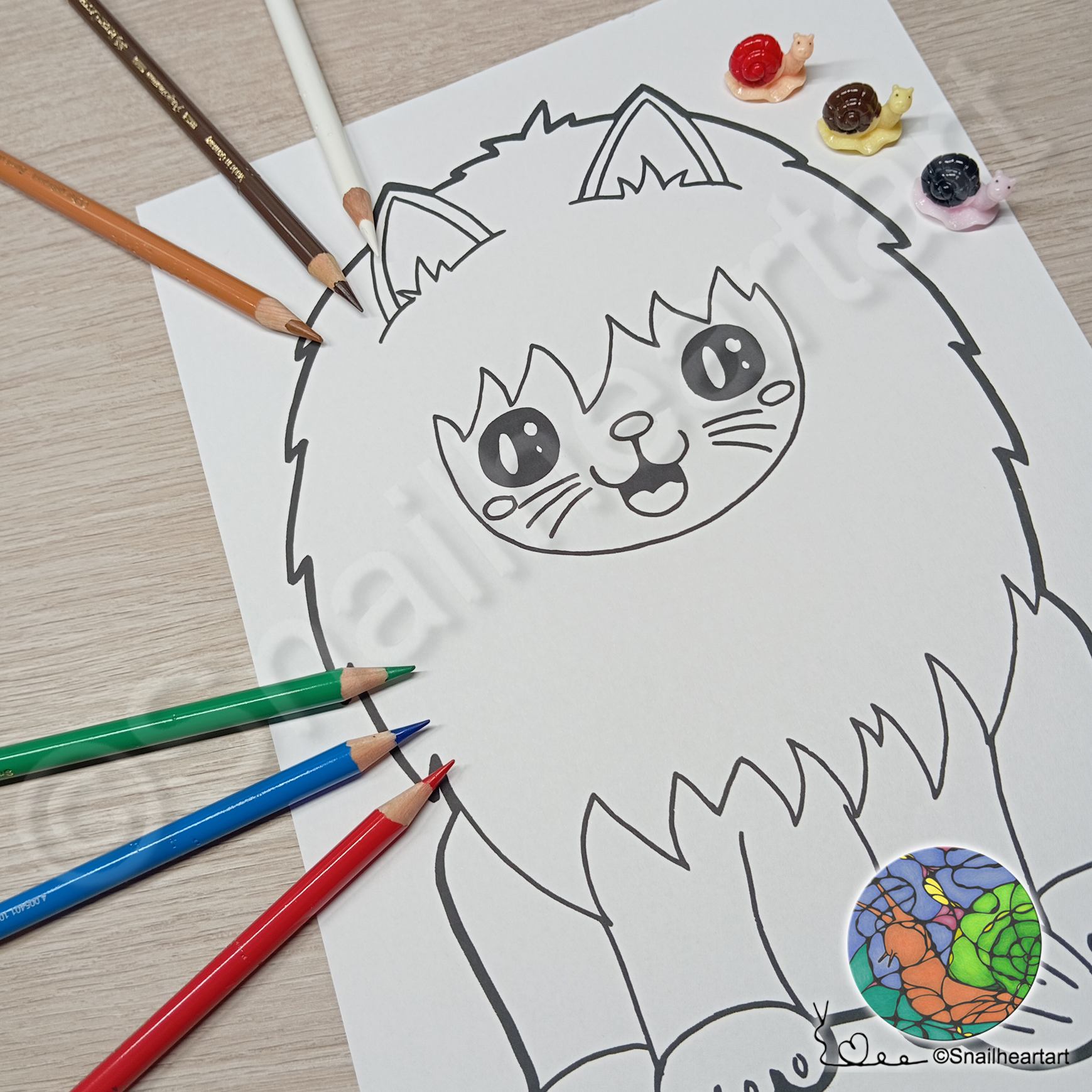 Kawaii Löwe – Malvorlage zum Ausmalen