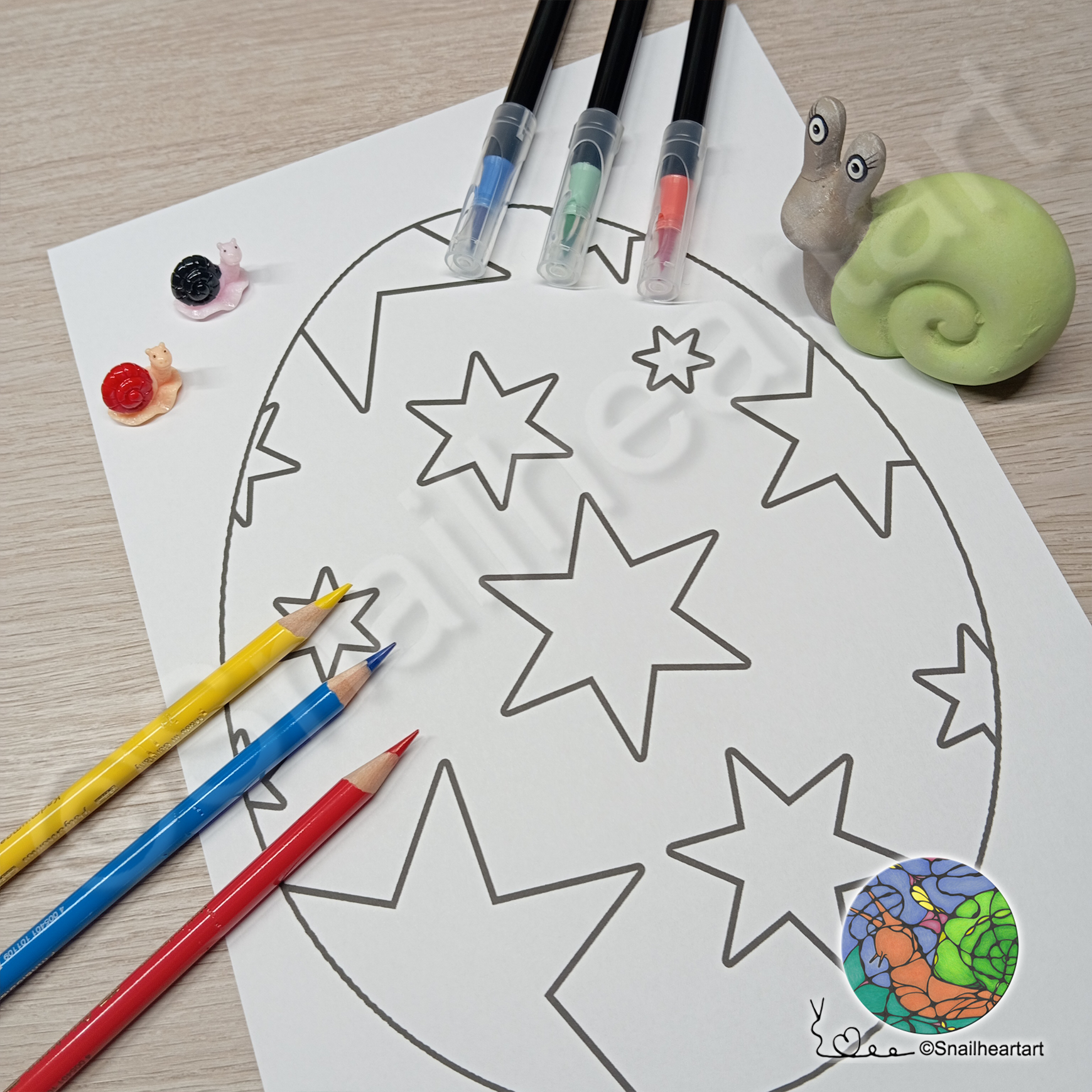 Osterei mit Sternen – kreative Malvorlage für die Osterzeit