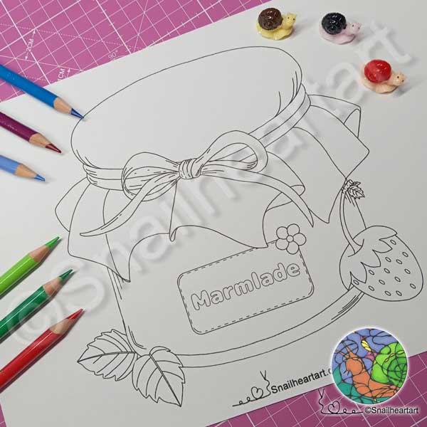 Malvorlage Marmeladenglas – kreativ ausmalen
