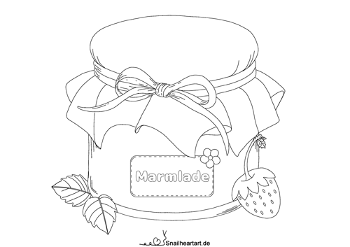 Malvorlage Marmeladenglas – kreativ ausmalen