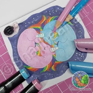 Schlafende Einhörner ausmalen – Im Minimalbuch vom Action