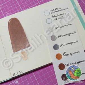 Tutorial – Schokoladeneis zeichnen und ausmalen