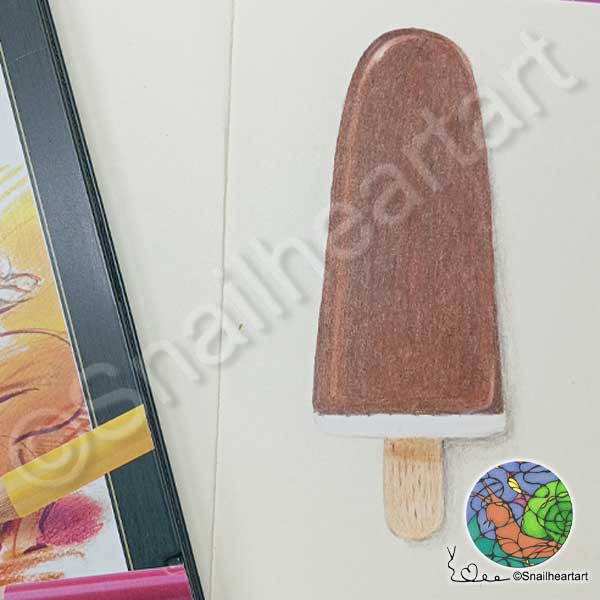 Schokoladeneis zeichnen und ausmalen