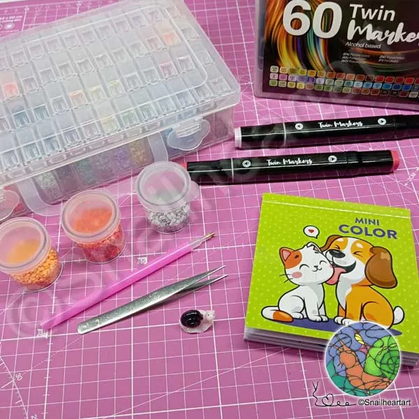 Ausmalen mit Diamond Painting Steinchen – Im Minimalbuch vom Action