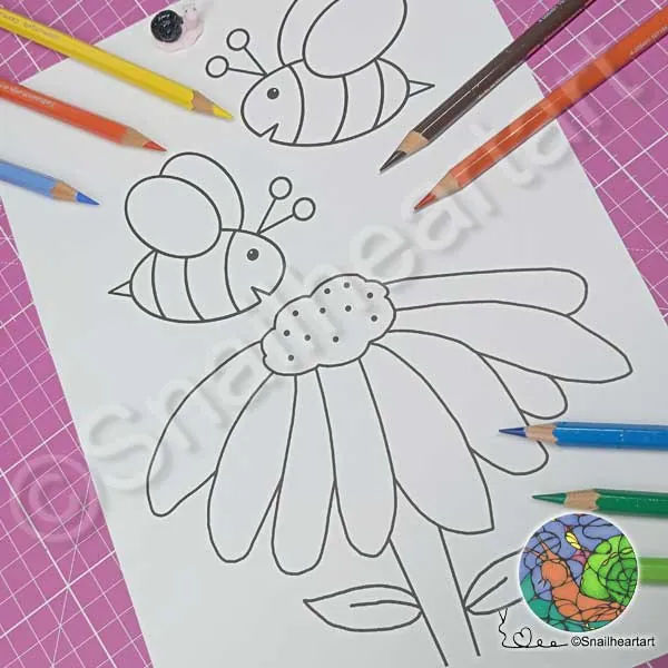 Bienchen und Blümchen – Süßes Summen zum Ausmalen