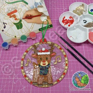 Suncatcher Rentier vom Action 🦌 – Acrylfarben statt beiliegender Farben